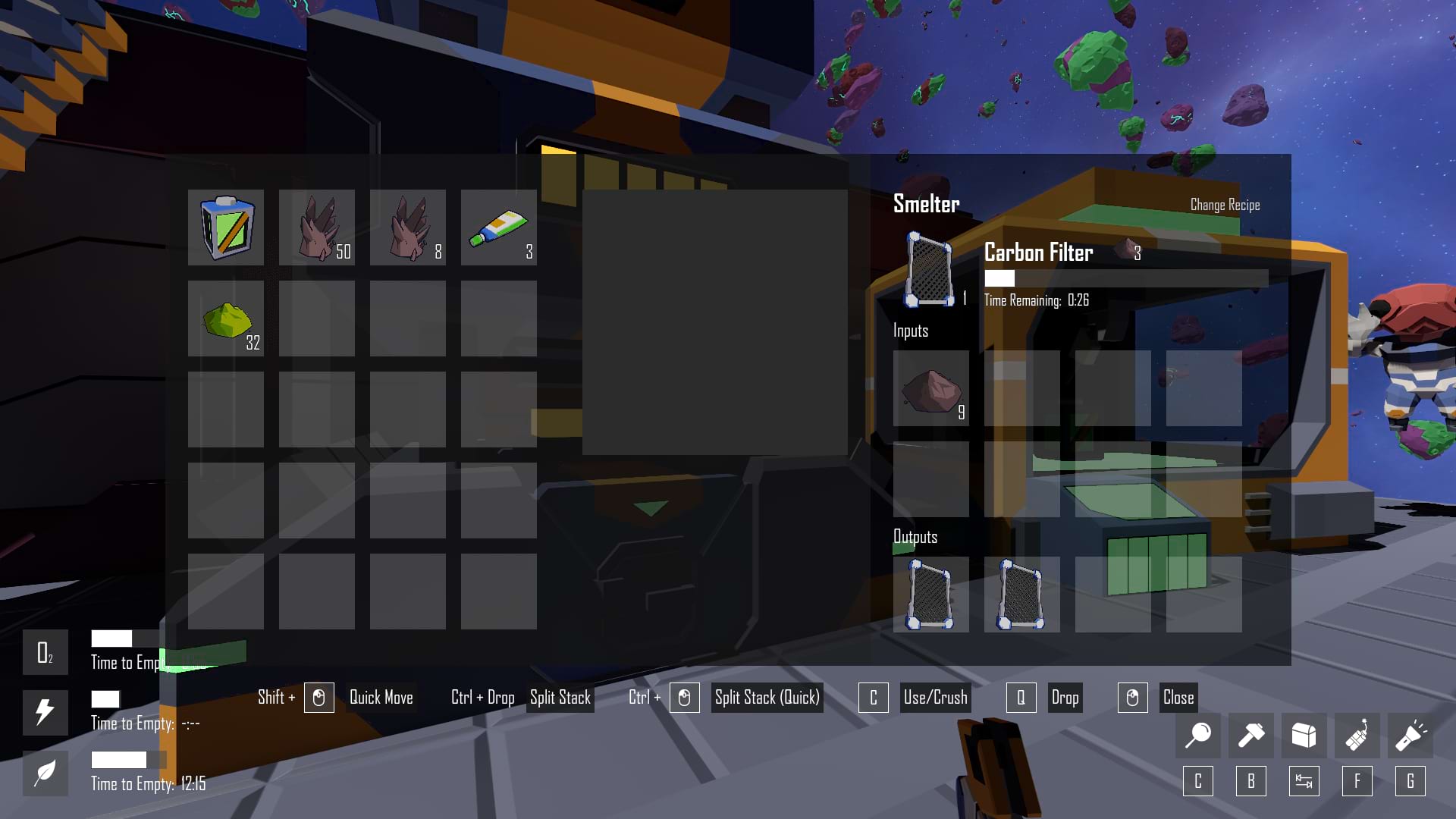 Drift Crafting Interface Screenshot