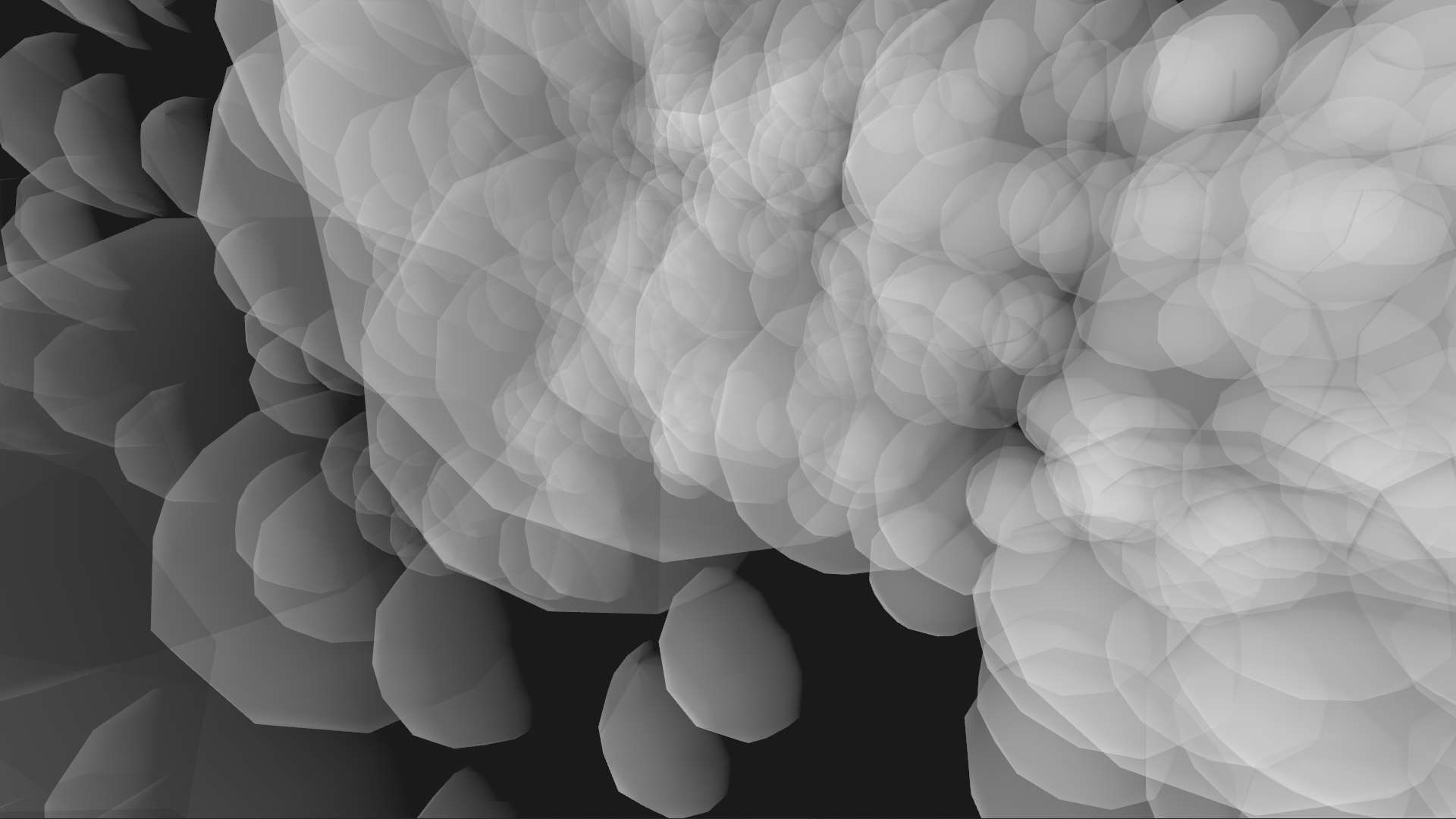 Showing the spacing spheres of the Poisson-disc inspired distribution